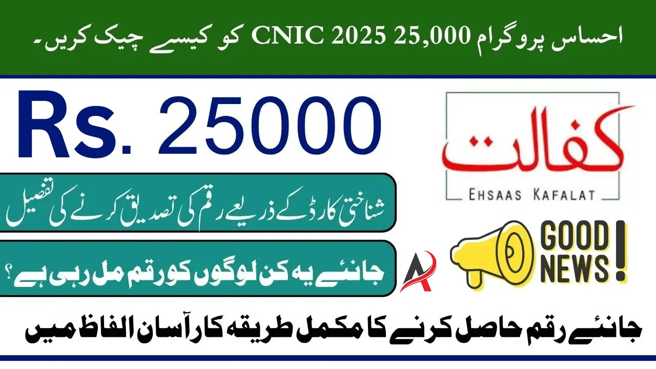 Check Ehsaas Program 25000 Payment